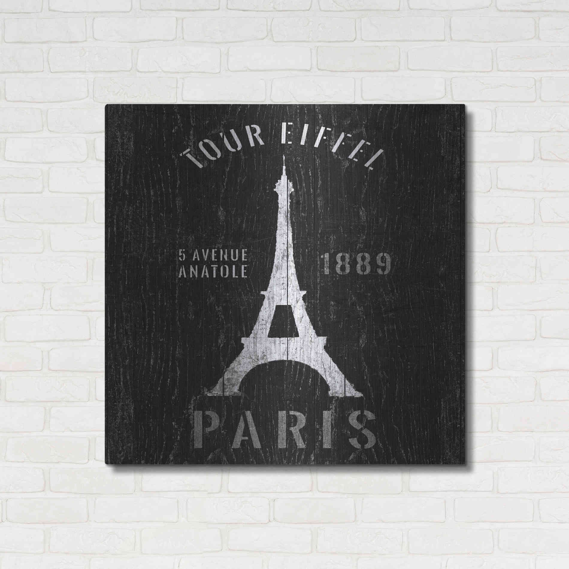 Luxe Metal Art 'Refurbished Eiffel Tower' by Wild Apple Portfolio, Metal Wall Art,36x36