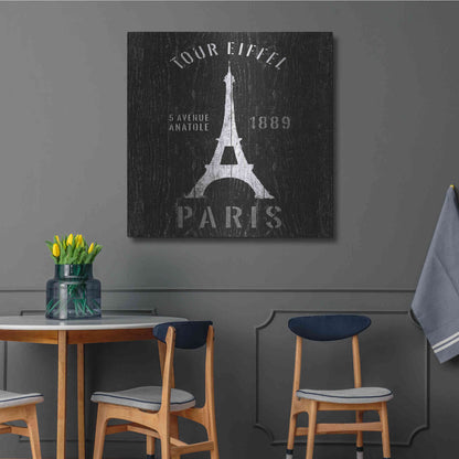 Luxe Metal Art 'Refurbished Eiffel Tower' by Wild Apple Portfolio, Metal Wall Art,36x36