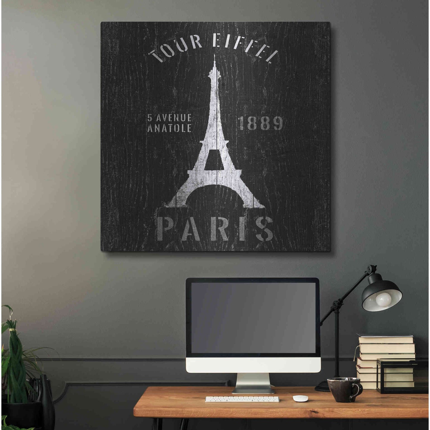 Luxe Metal Art 'Refurbished Eiffel Tower' by Wild Apple Portfolio, Metal Wall Art,36x36