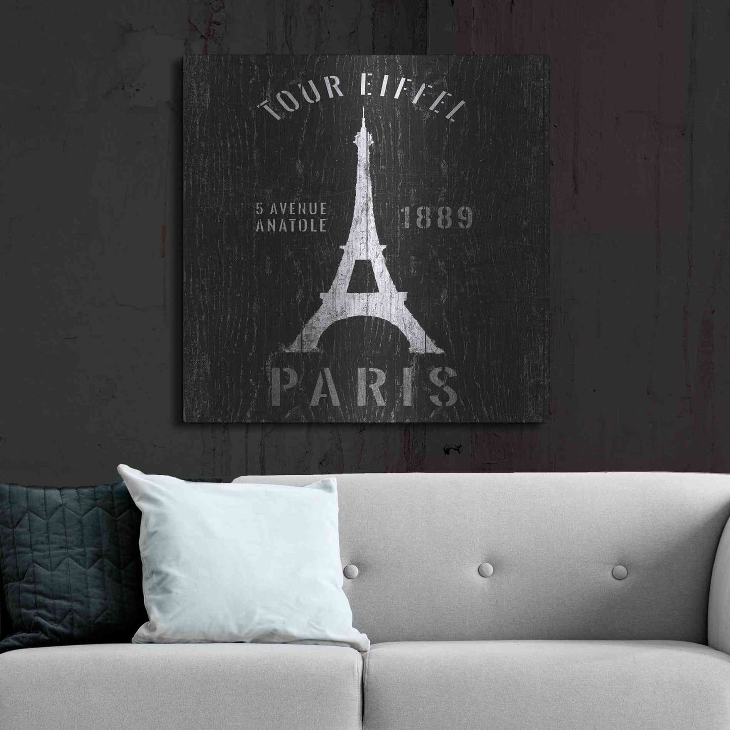 Luxe Metal Art 'Refurbished Eiffel Tower' by Wild Apple Portfolio, Metal Wall Art,36x36