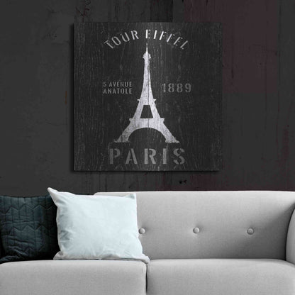 Luxe Metal Art 'Refurbished Eiffel Tower' by Wild Apple Portfolio, Metal Wall Art,36x36