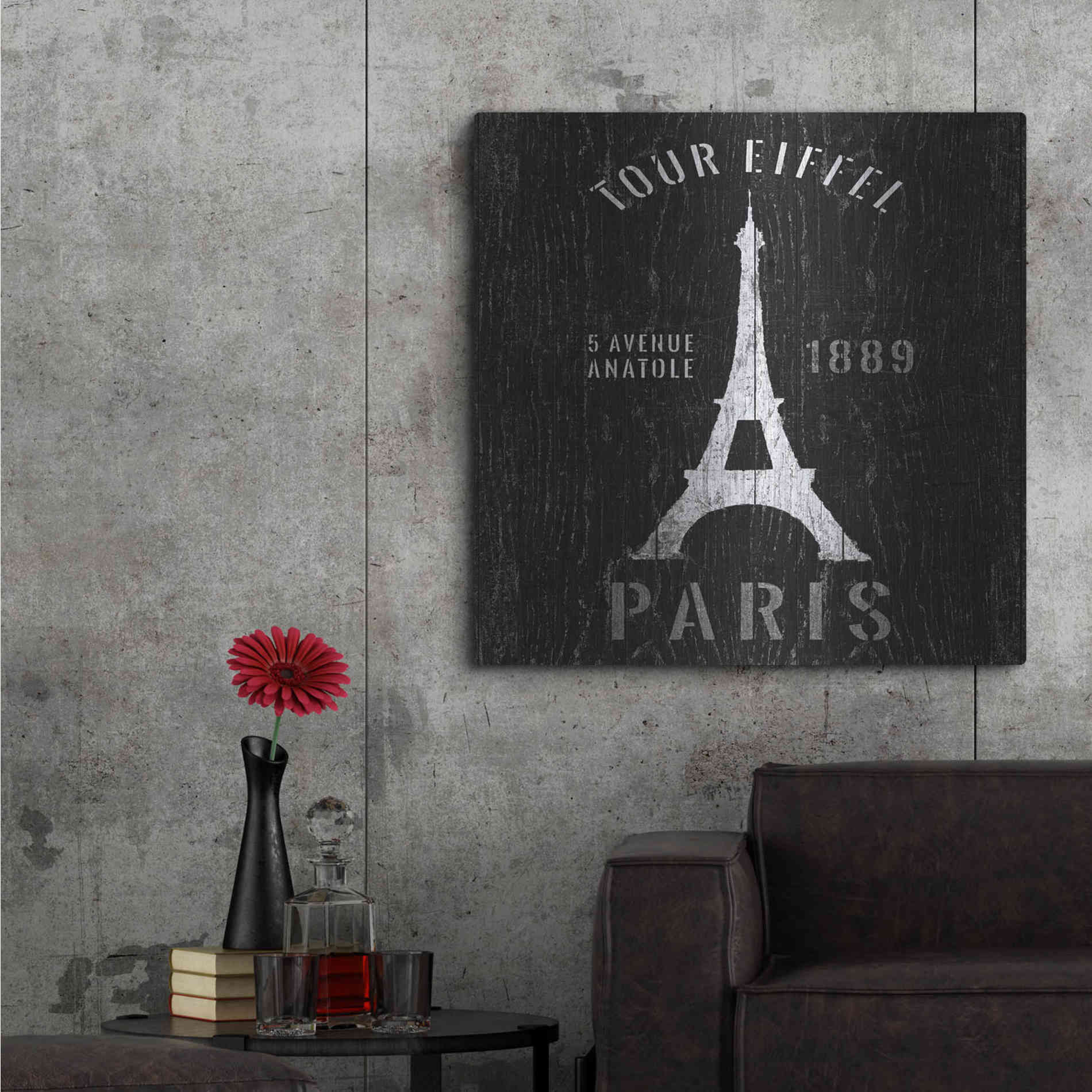 Luxe Metal Art 'Refurbished Eiffel Tower' by Wild Apple Portfolio, Metal Wall Art,36x36
