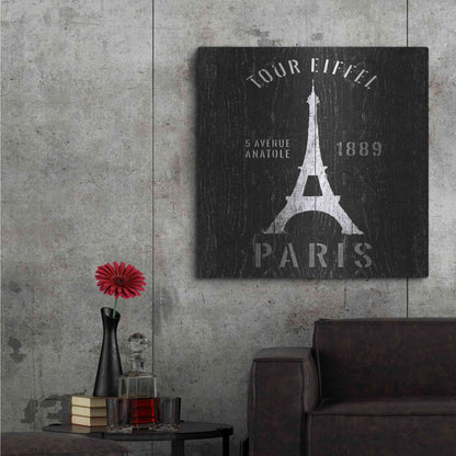 Luxe Metal Art 'Refurbished Eiffel Tower' by Wild Apple Portfolio, Metal Wall Art,36x36
