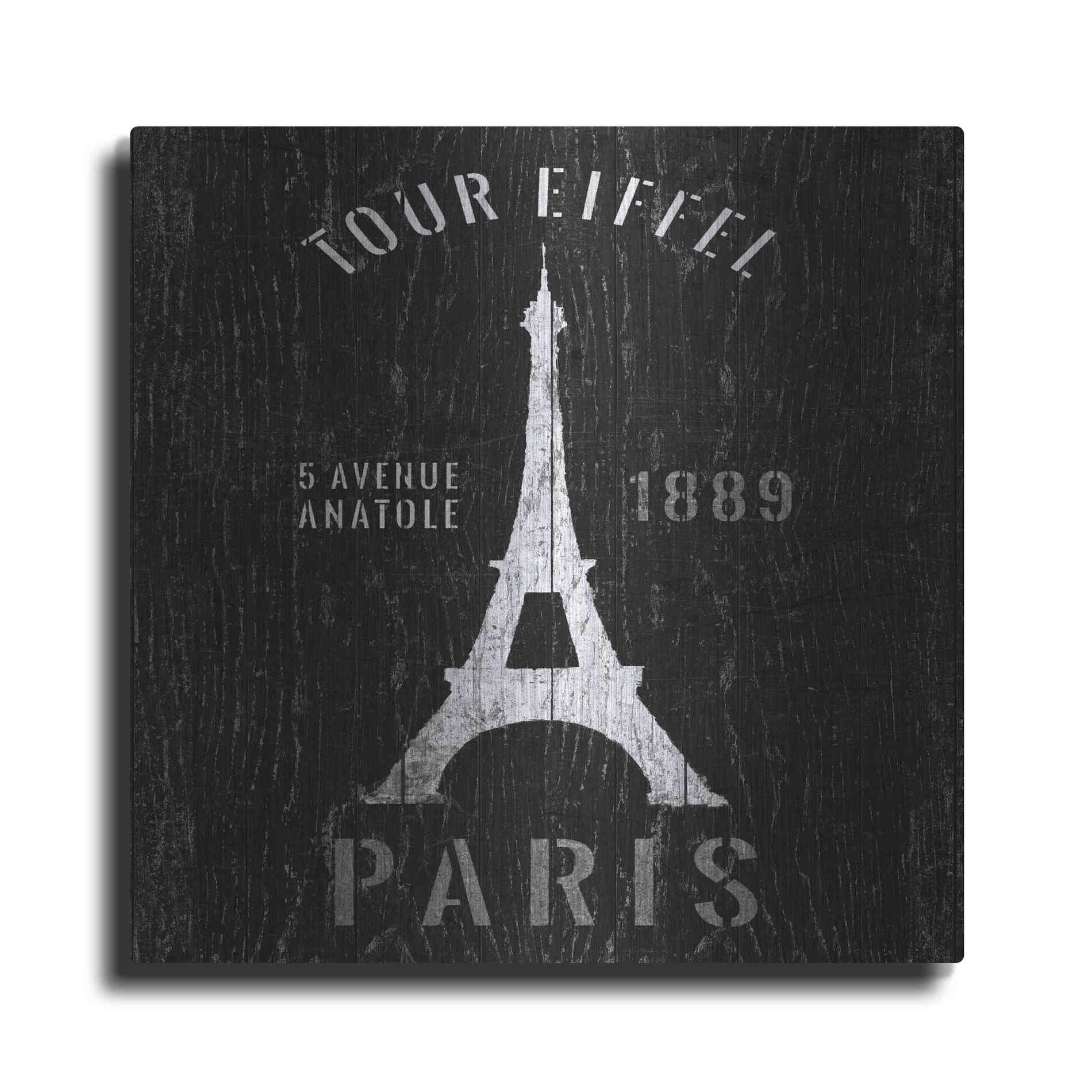 Luxe Metal Art 'Refurbished Eiffel Tower' by Wild Apple Portfolio, Metal Wall Art