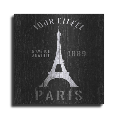 Luxe Metal Art 'Refurbished Eiffel Tower' by Wild Apple Portfolio, Metal Wall Art