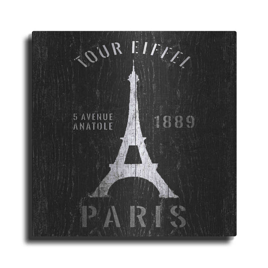 Luxe Metal Art 'Refurbished Eiffel Tower' by Wild Apple Portfolio, Metal Wall Art