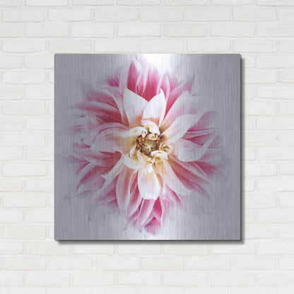 Luxe Metal Art 'Pink Dahlia' by Elise Catterall, Metal Wall Art,36x36