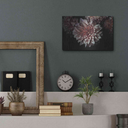 Luxe Metal Art 'Peach Dahlias' by Elise Catterall, Metal Wall Art,16x12