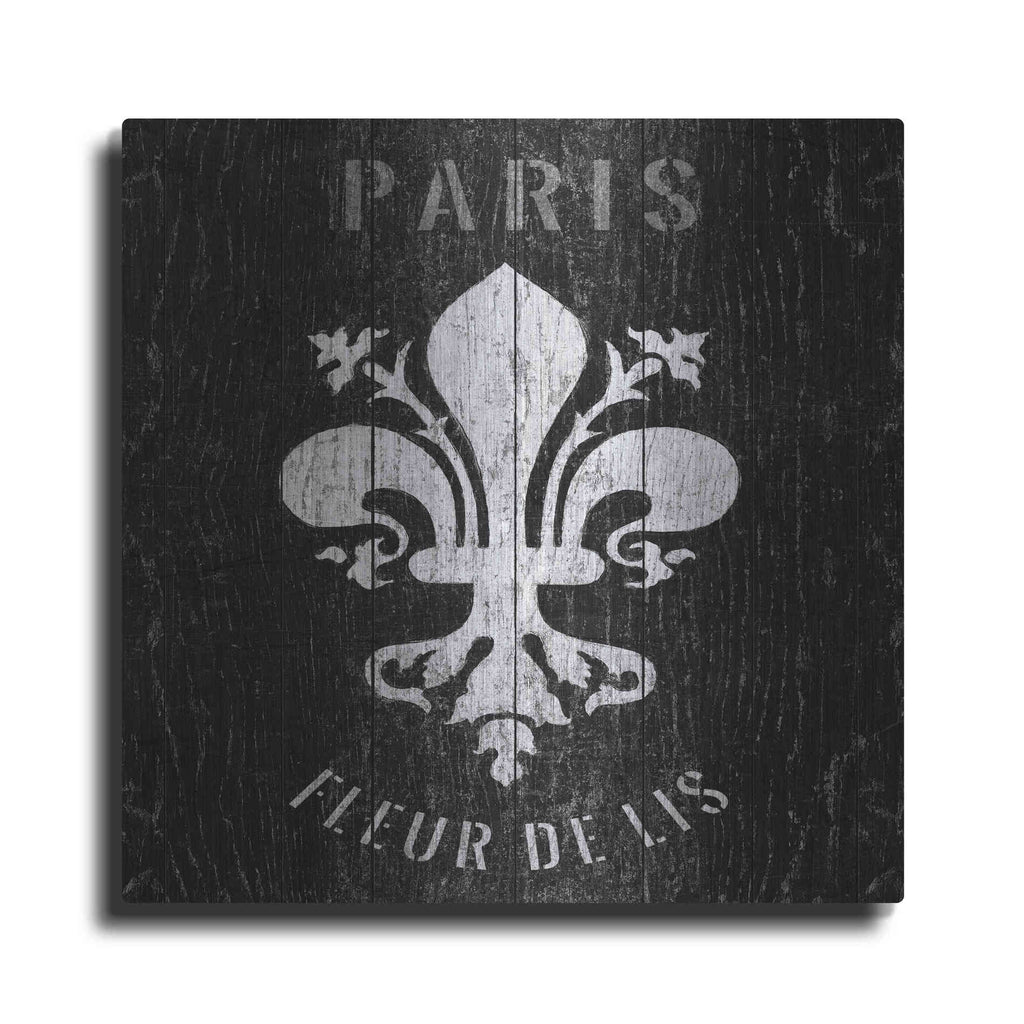 Luxe Metal Art 'Refurbished Fleur-de-lis' by Wild Apple Portfolio, Metal Wall Art