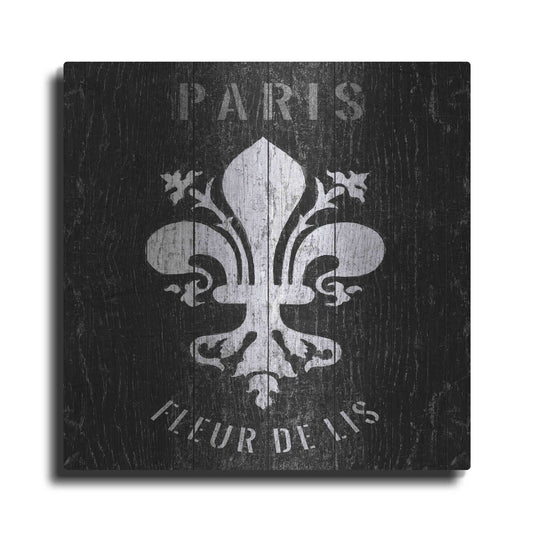 Luxe Metal Art 'Refurbished Fleur-de-lis' by Wild Apple Portfolio, Metal Wall Art