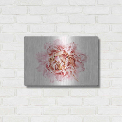 Luxe Metal Art 'Pink Fringed Tulip' by Elise Catterall, Metal Wall Art,24x16