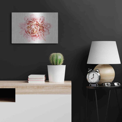 Luxe Metal Art 'Pink Fringed Tulip' by Elise Catterall, Metal Wall Art,24x16