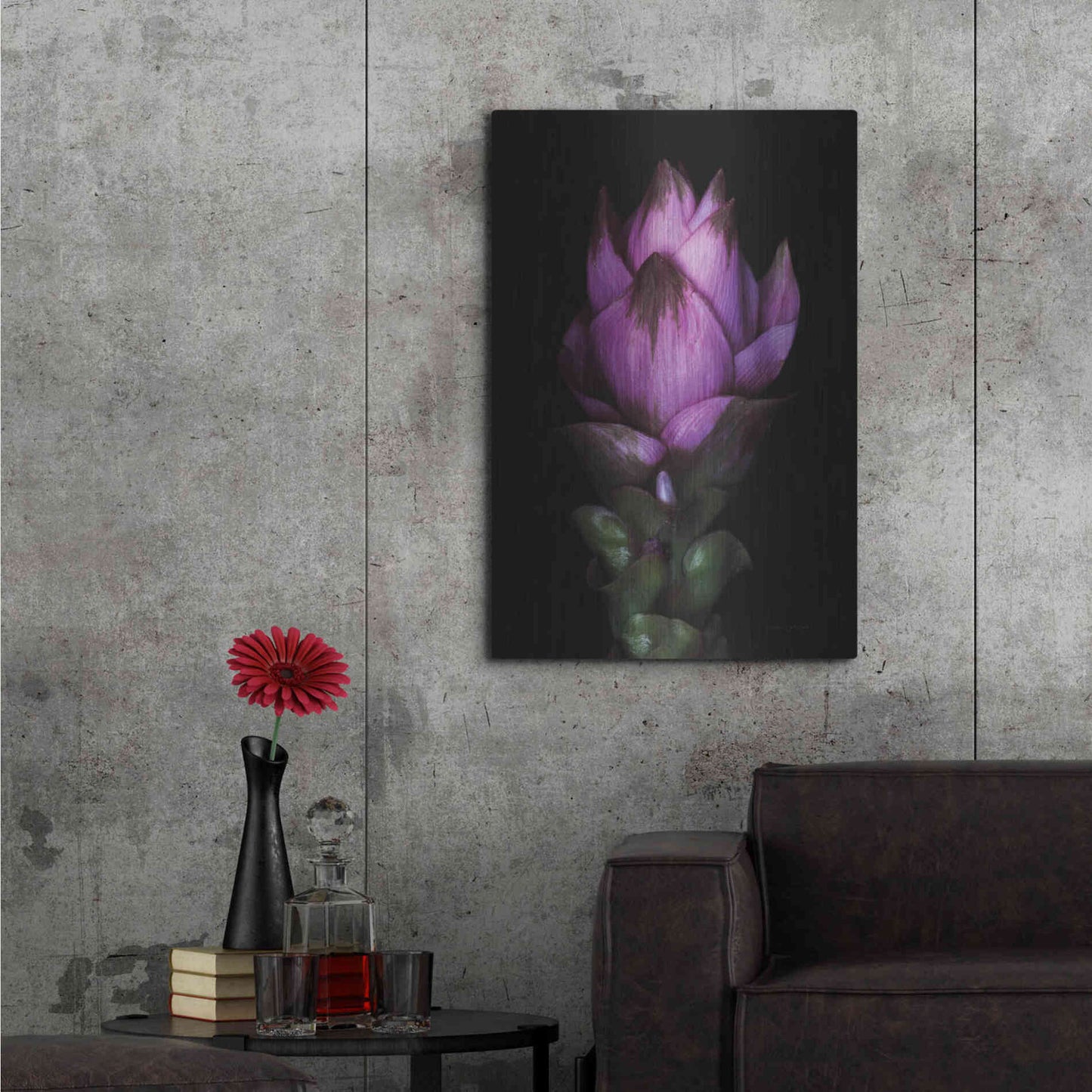 Luxe Metal Art 'Siam Tulip' by Elise Catterall, Metal Wall Art,24x36