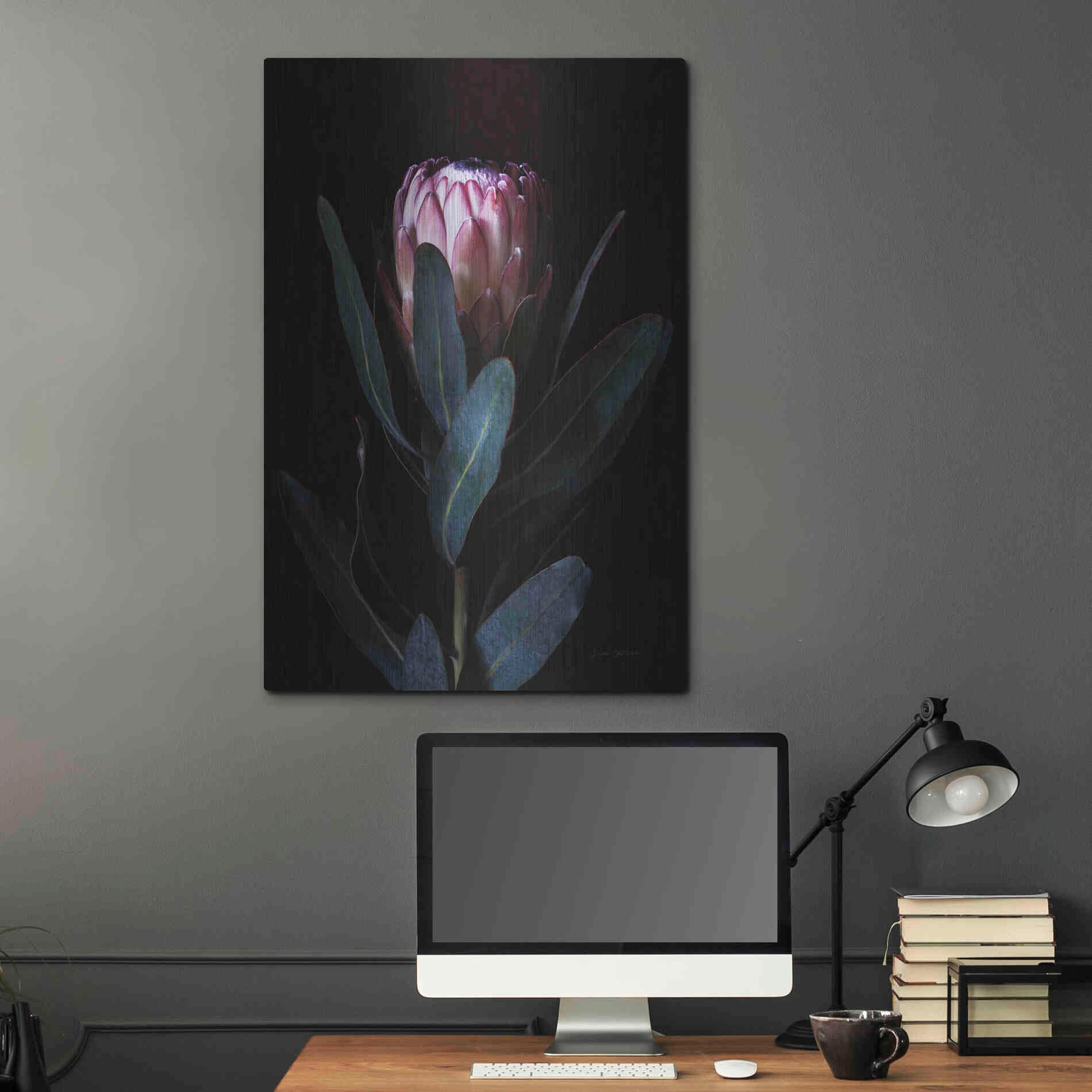 Luxe Metal Art 'Protea Portrait' by Elise Catterall, Metal Wall Art,24x36