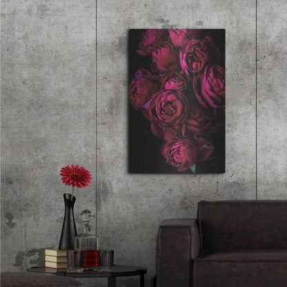 Luxe Metal Art 'Cabbage Roses' by Elise Catterall, Metal Wall Art,24x36