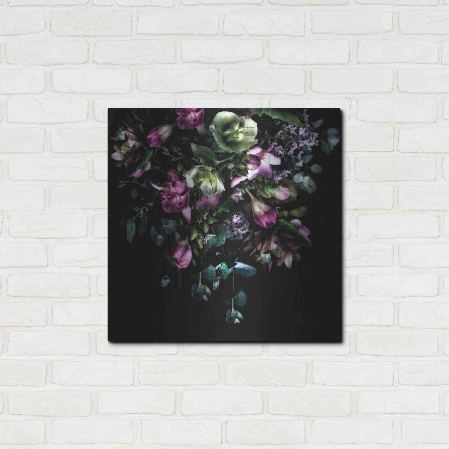 Luxe Metal Art 'Hellebores Bouquet' by Elise Catterall, Metal Wall Art,24x24