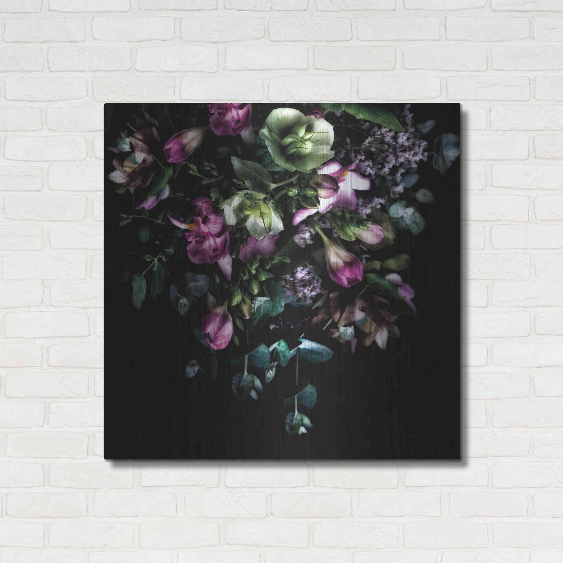 Luxe Metal Art 'Hellebores Bouquet' by Elise Catterall, Metal Wall Art,36x36