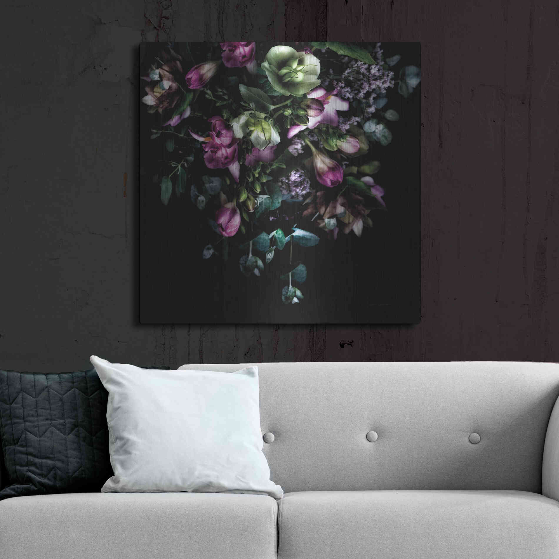 Luxe Metal Art 'Hellebores Bouquet' by Elise Catterall, Metal Wall Art,36x36