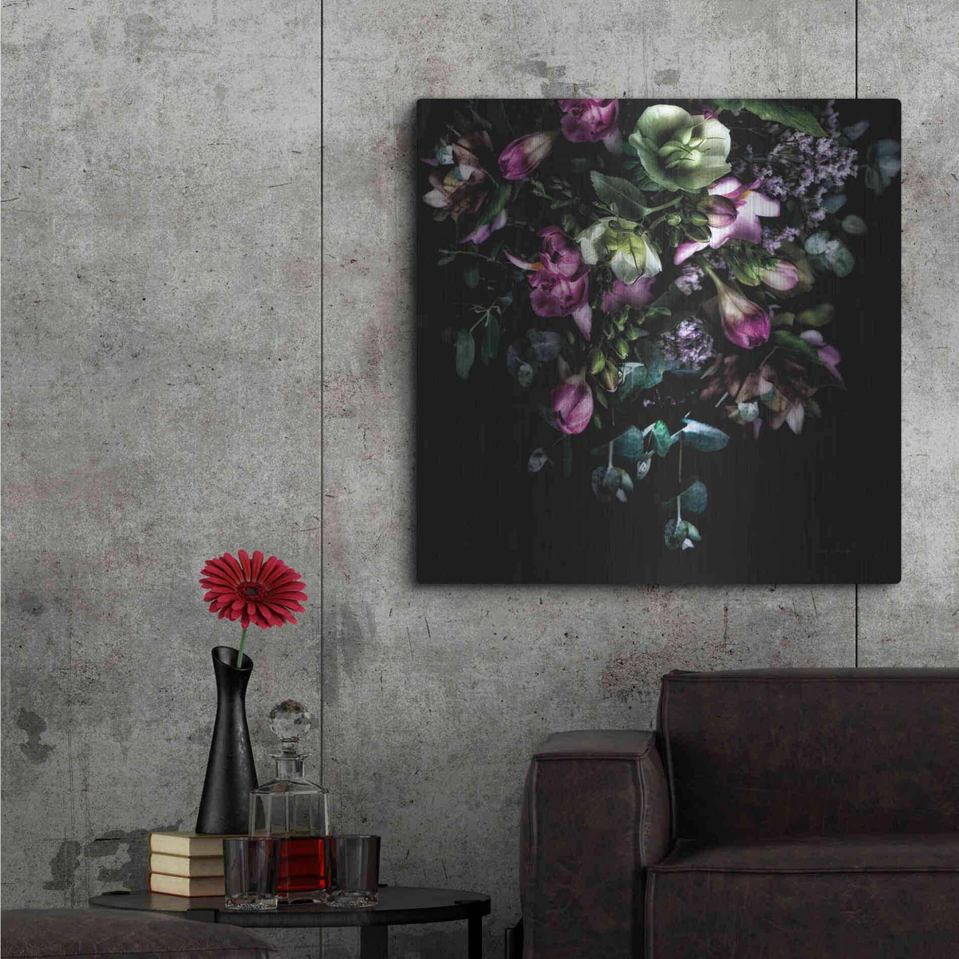 Luxe Metal Art 'Hellebores Bouquet' by Elise Catterall, Metal Wall Art,36x36