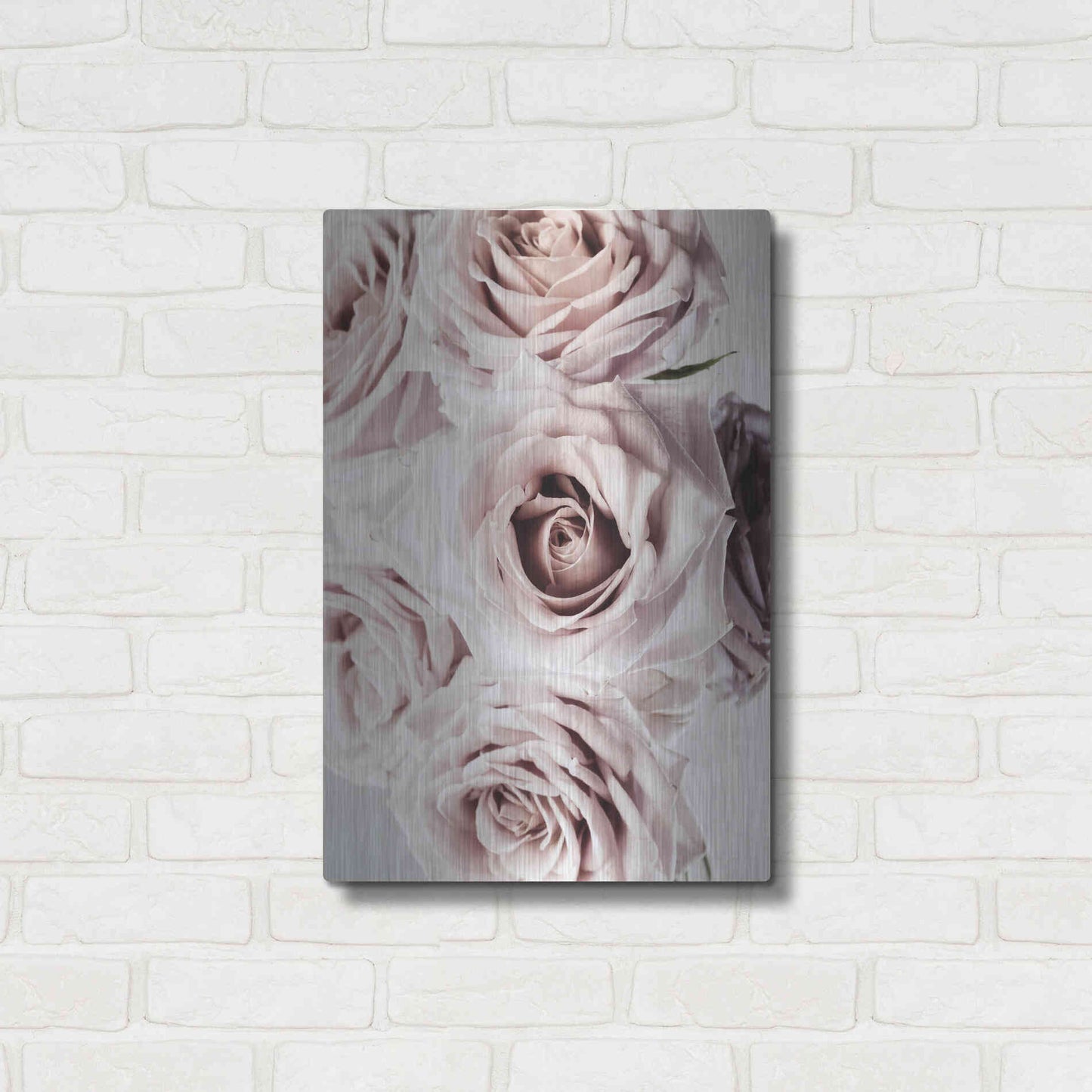 Luxe Metal Art 'Dusty Rose Cluster' by Elise Catterall, Metal Wall Art,16x24