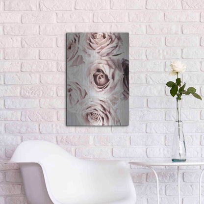 Luxe Metal Art 'Dusty Rose Cluster' by Elise Catterall, Metal Wall Art,16x24