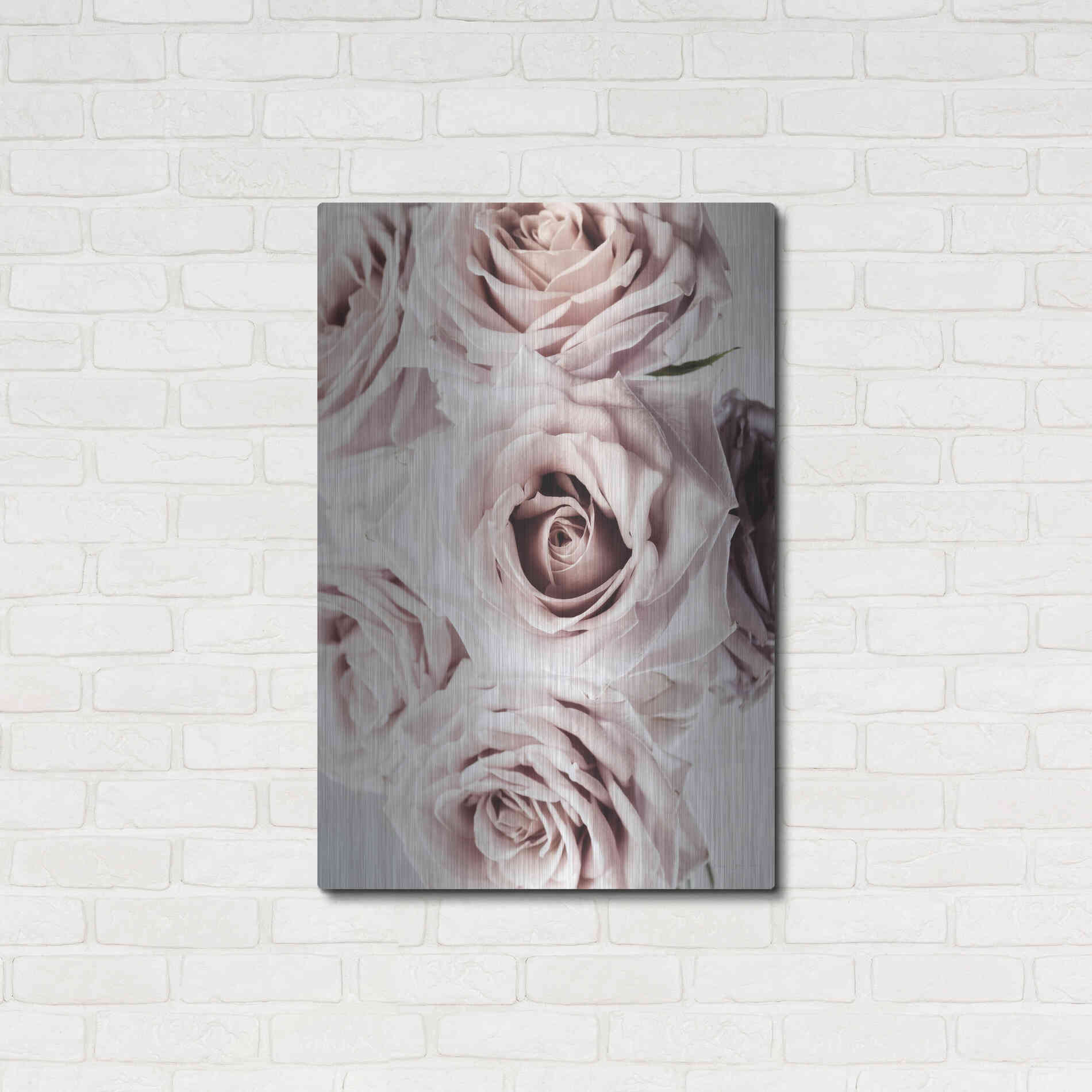 Luxe Metal Art 'Dusty Rose Cluster' by Elise Catterall, Metal Wall Art,24x36