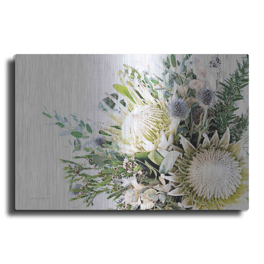 Luxe Metal Art 'Protea Bouquet I' by Elise Catterall, Metal Wall Art