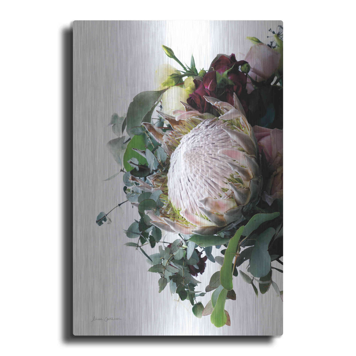 Luxe Metal Art 'Protea Bouquet II' by Elise Catterall, Metal Wall Art