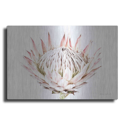 Luxe Metal Art 'Pastel Protea I' by Elise Catterall, Metal Wall Art