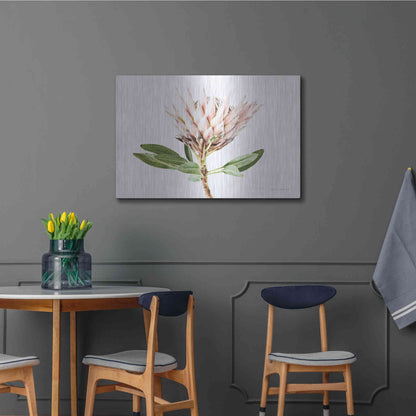 Luxe Metal Art 'Pastel Protea II' by Elise Catterall, Metal Wall Art,36x24