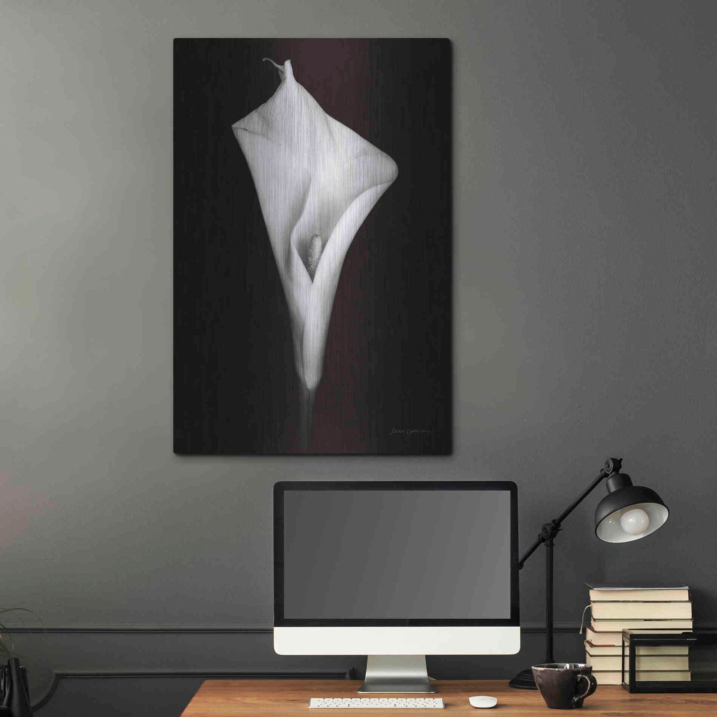 Luxe Metal Art 'Elegant Calla I' by Elise Catterall, Metal Wall Art,24x36