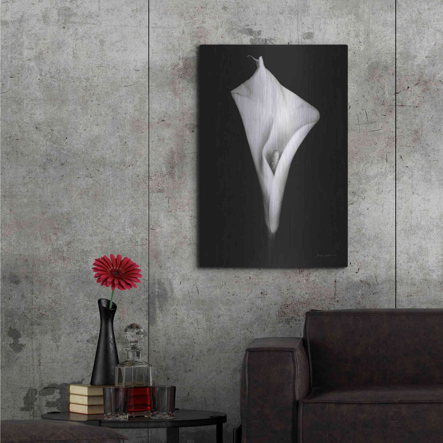 Luxe Metal Art 'Elegant Calla I' by Elise Catterall, Metal Wall Art,24x36