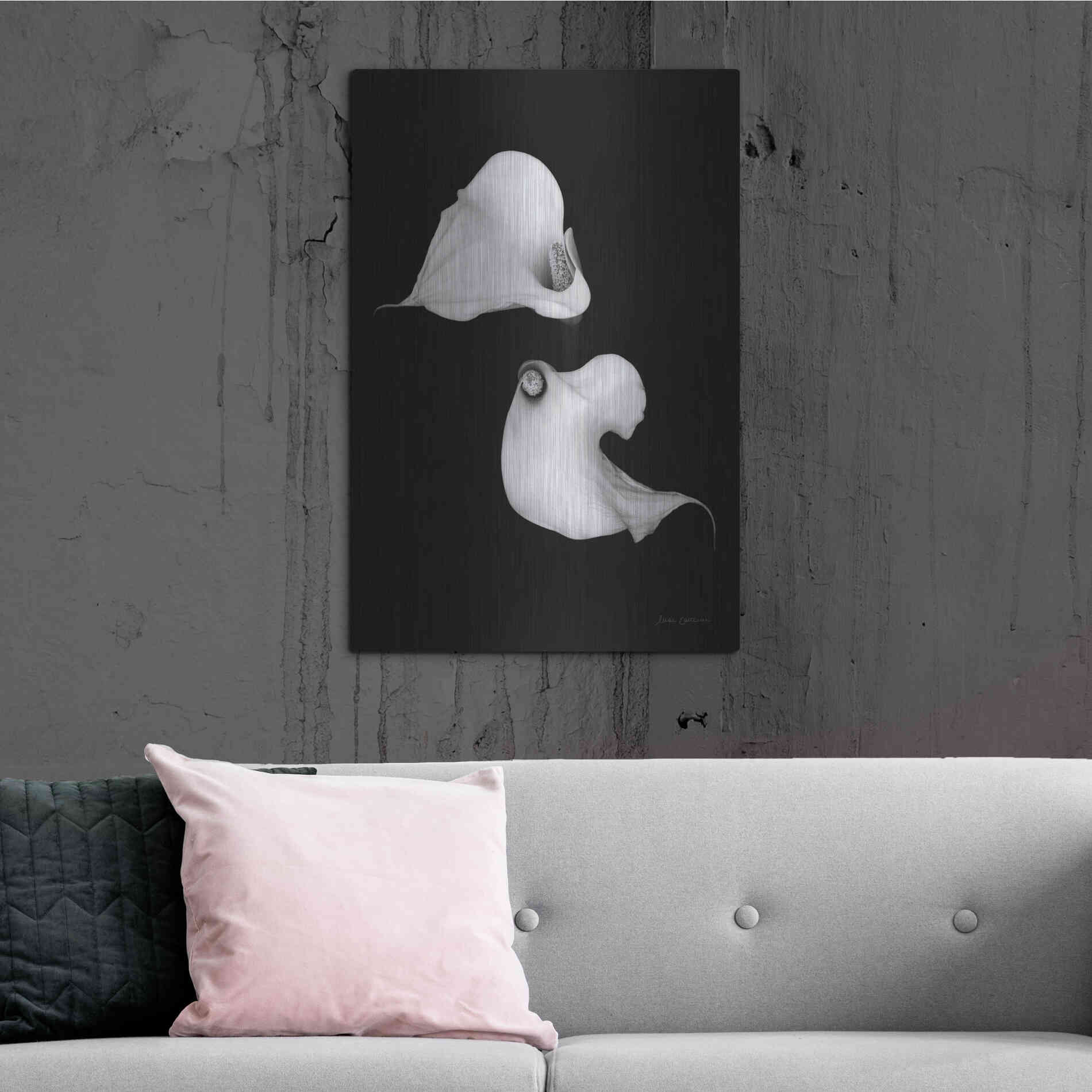 Luxe Metal Art 'Elegant Calla II' by Elise Catterall, Metal Wall Art,24x36