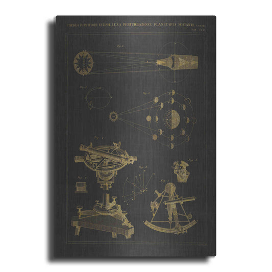 Luxe Metal Art 'Astronomical Chart II' by Wild Apple Portfolio, Metal Wall Art