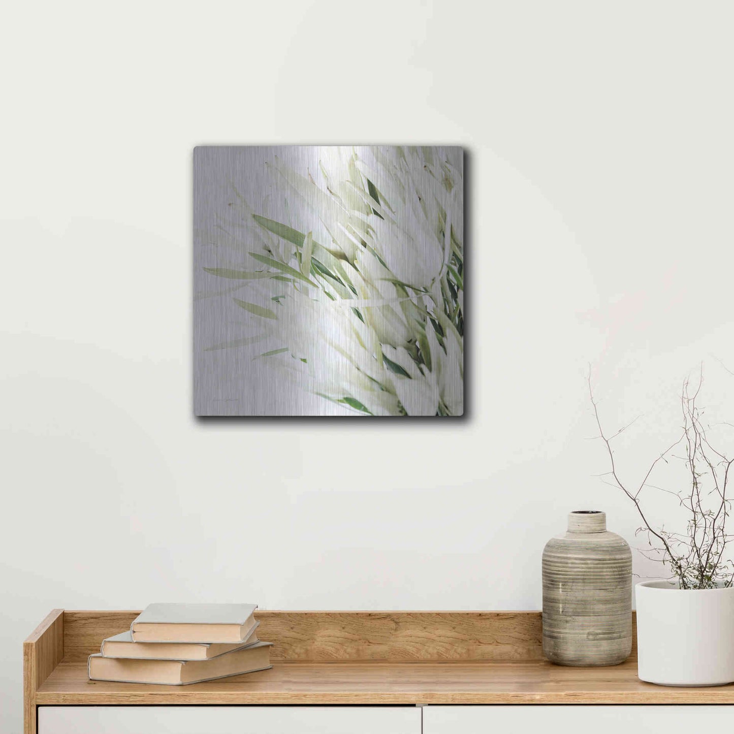 Luxe Metal Art 'Leucadendron Oasis Crop' by Elise Catterall, Metal Wall Art,12x12