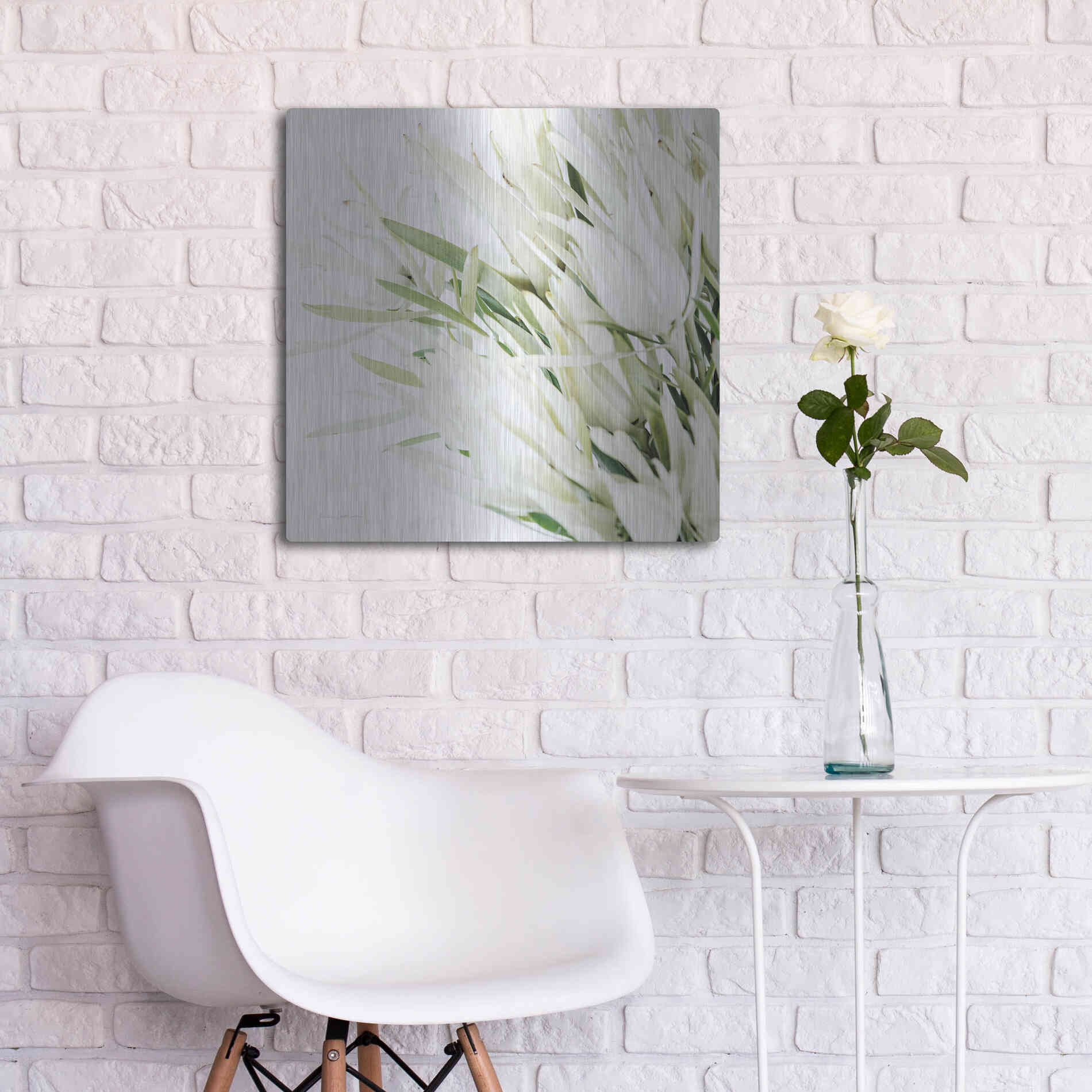 Luxe Metal Art 'Leucadendron Oasis Crop' by Elise Catterall, Metal Wall Art,24x24