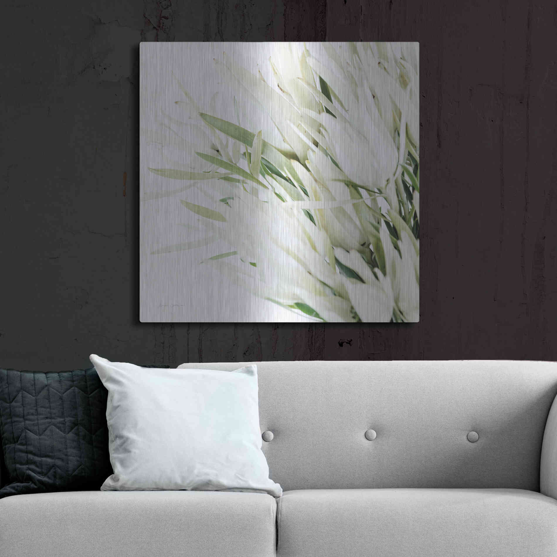 Luxe Metal Art 'Leucadendron Oasis Crop' by Elise Catterall, Metal Wall Art,36x36