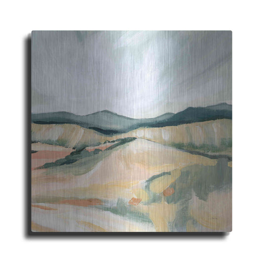 Luxe Metal Art 'Vermillion Landscape II' by Katrina Pete, Metal Wall Art