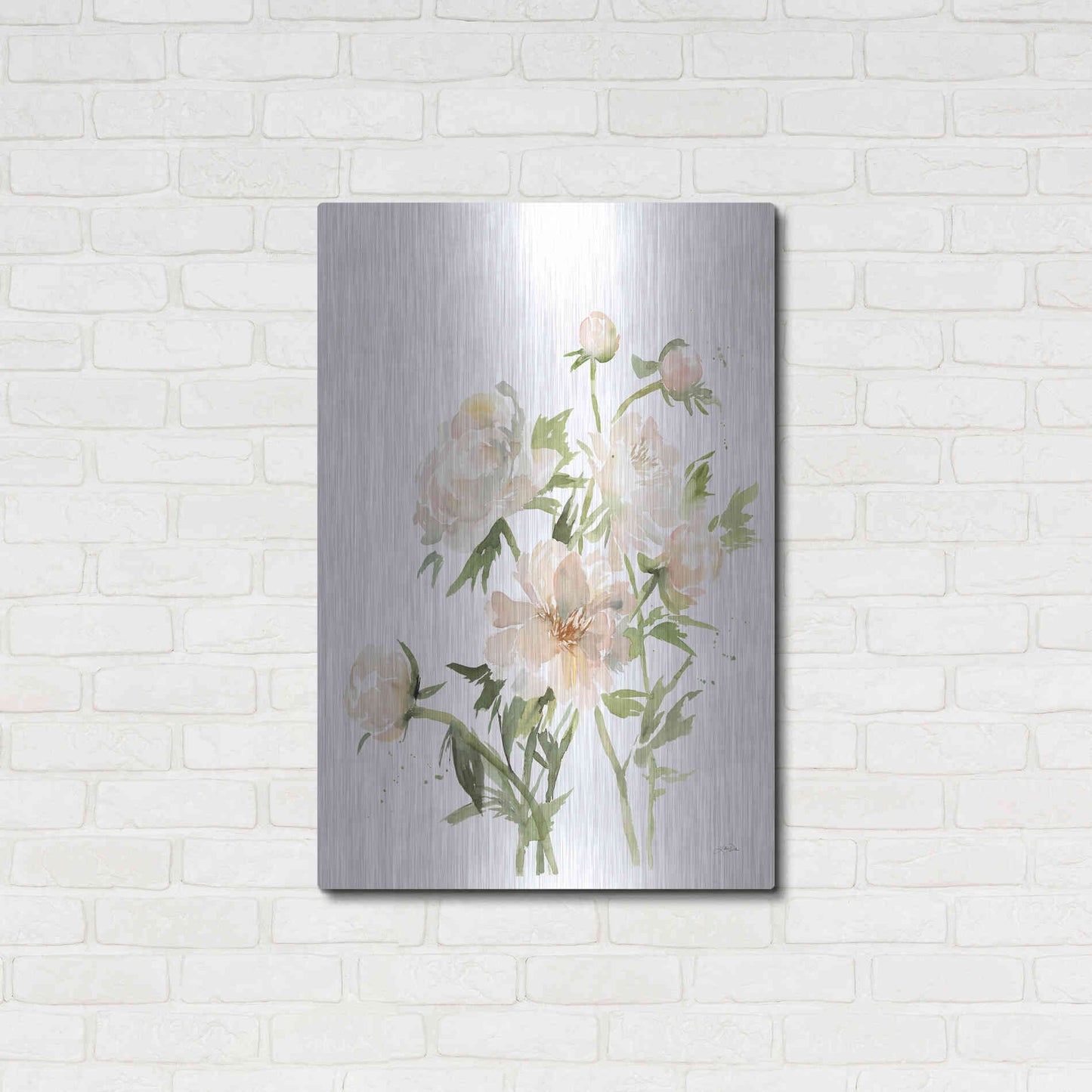 Luxe Metal Art 'Peonies II' by Katrina Pete, Metal Wall Art,24x36