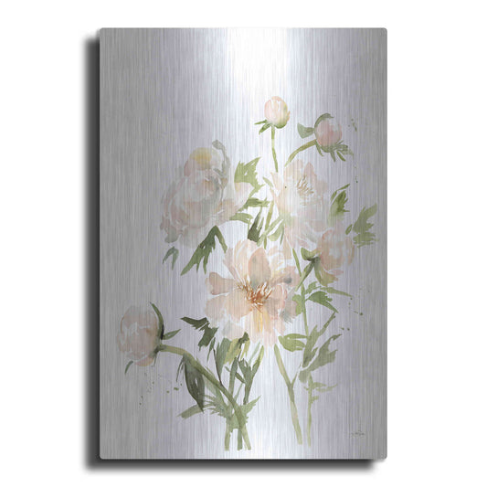 Luxe Metal Art 'Peonies II' by Katrina Pete, Metal Wall Art