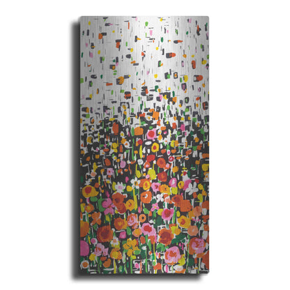 Luxe Metal Art 'Flower Shower' by Wild Apple Portfolio, Metal Wall Art