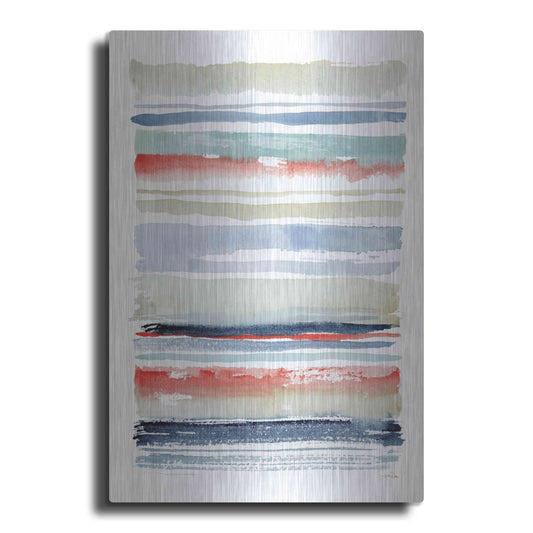 Luxe Metal Art 'Nautical Stripes' by Katrina Pete, Metal Wall Art