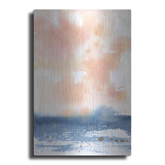 Luxe Metal Art 'Sunrise Seascape I' by Katrina Pete, Metal Wall Art