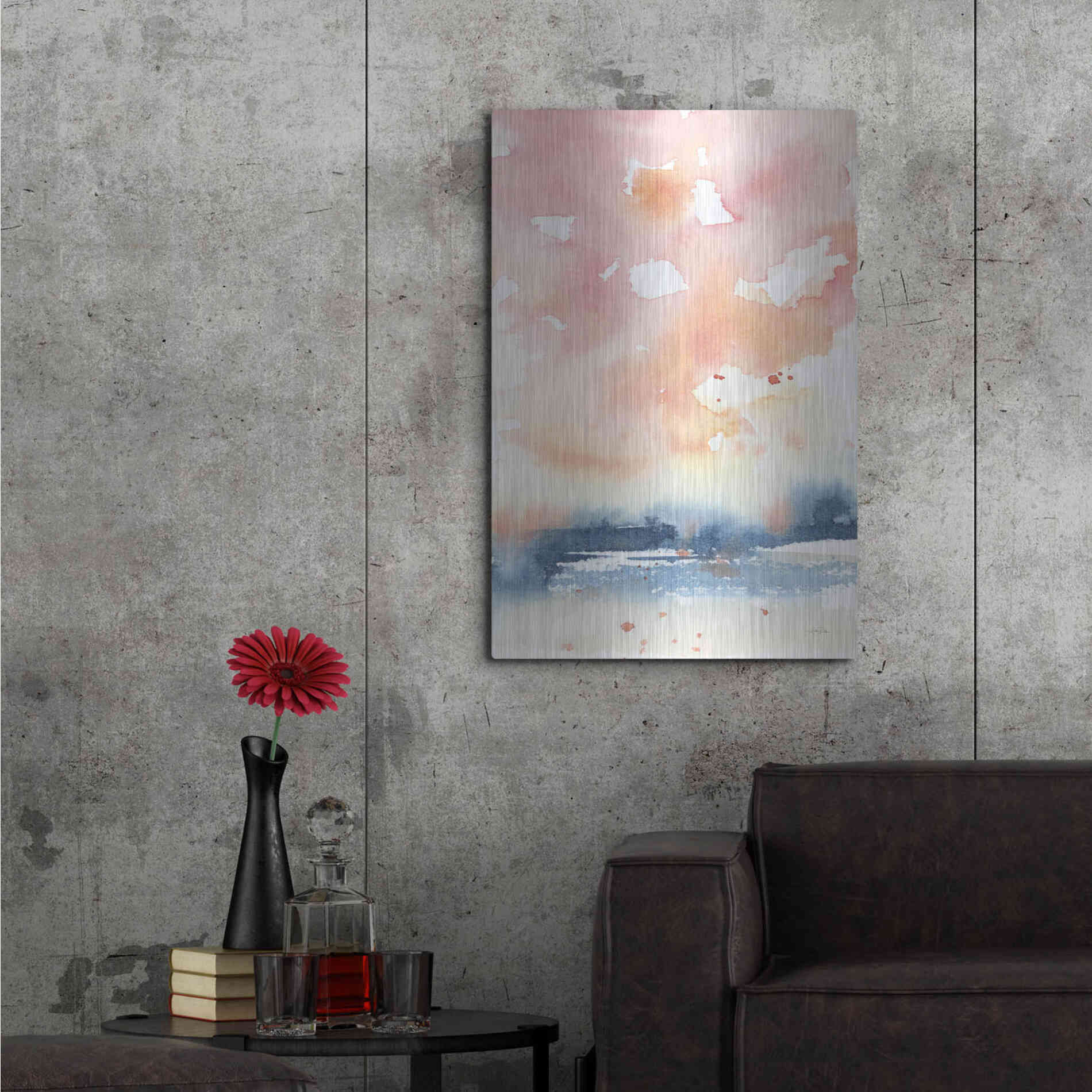 Luxe Metal Art 'Sunrise Seascape II' by Katrina Pete, Metal Wall Art,24x36