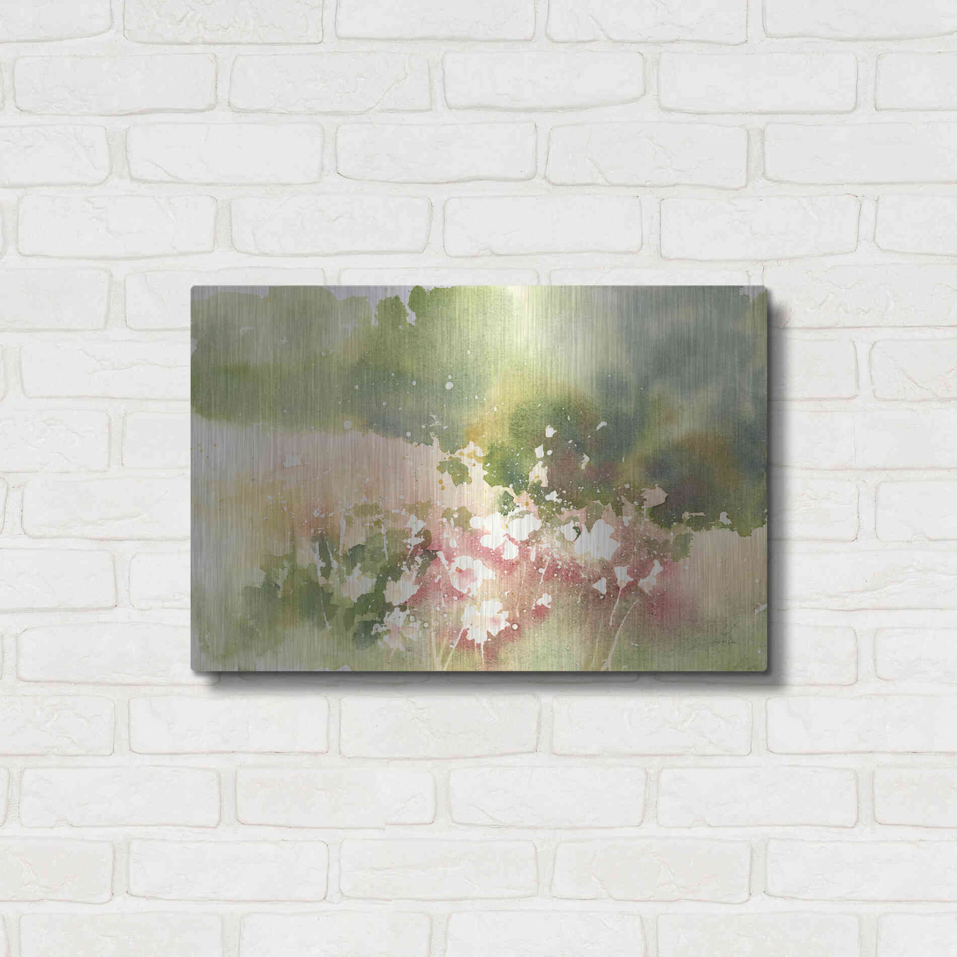 Luxe Metal Art 'Floral Field' by Katrina Pete, Metal Wall Art,24x16