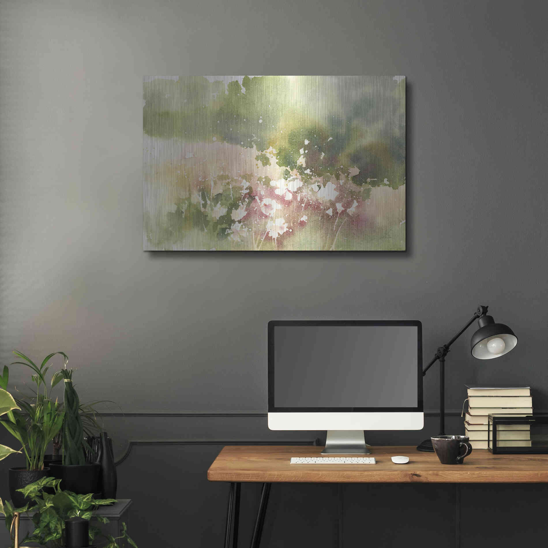 Luxe Metal Art 'Floral Field' by Katrina Pete, Metal Wall Art,36x24