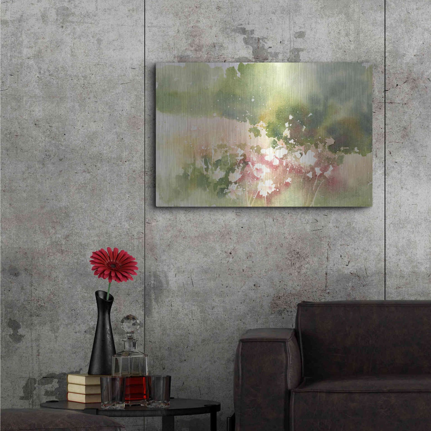 Luxe Metal Art 'Floral Field' by Katrina Pete, Metal Wall Art,36x24