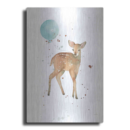 Luxe Metal Art 'Festive Fawn' by Katrina Pete, Metal Wall Art