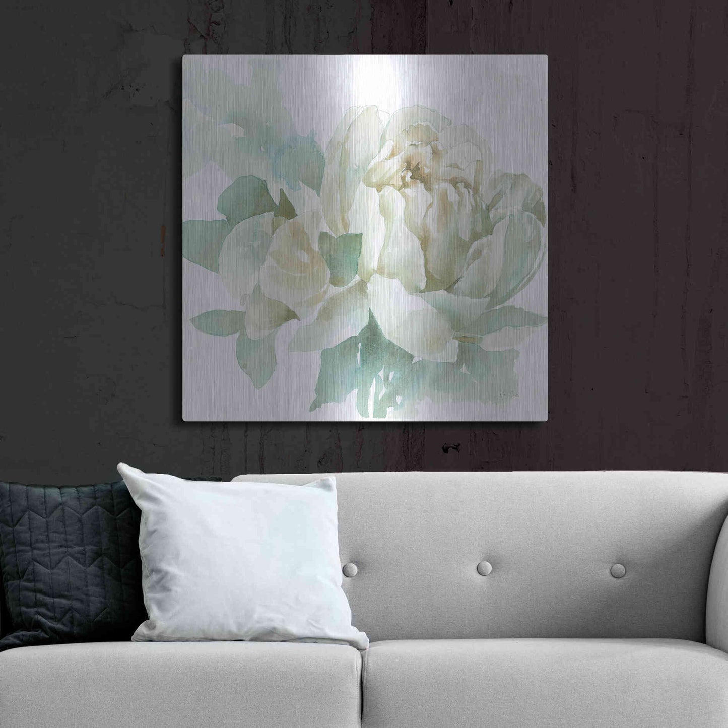 Luxe Metal Art 'Poetic Blooming I' by Katrina Pete, Metal Wall Art,36x36