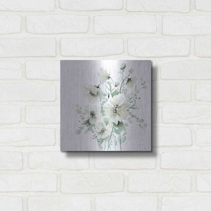 Luxe Metal Art 'Secret Garden Bouquet I' by Katrina Pete, Metal Wall Art,12x12